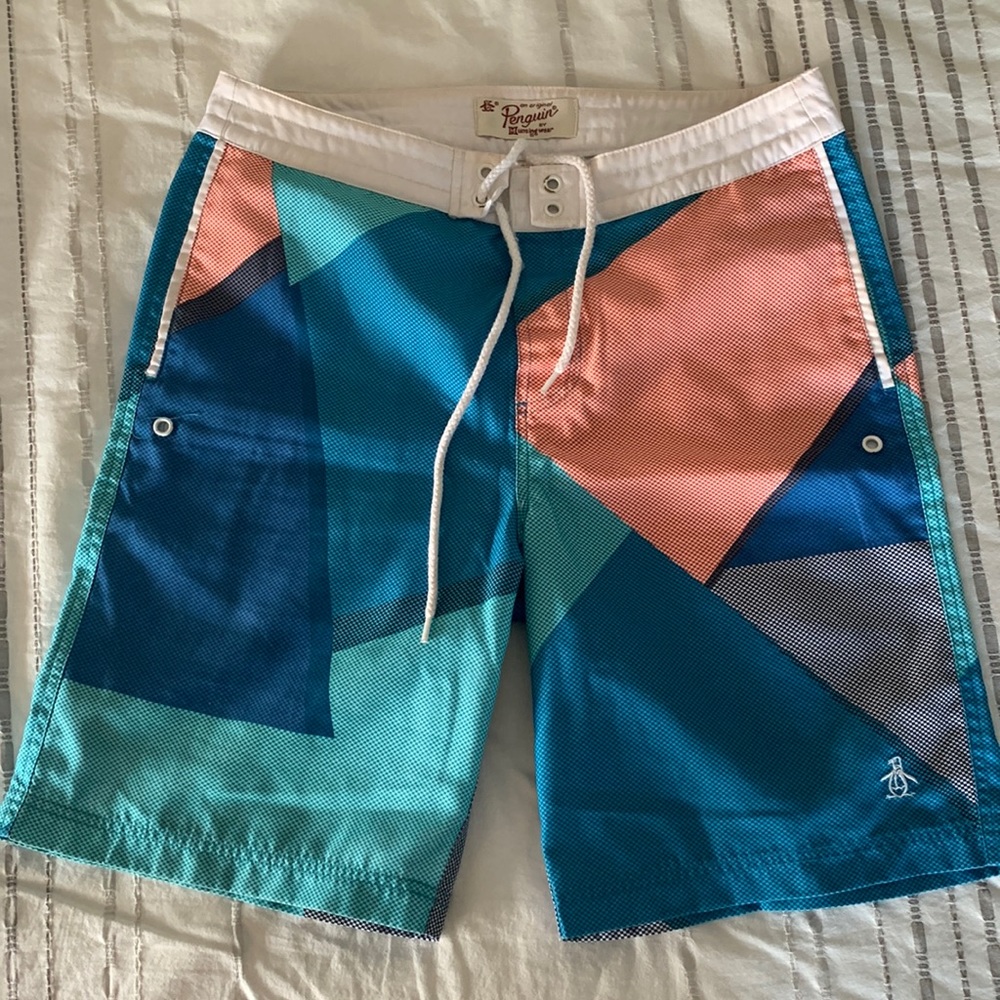 Original Penguin Geometric Board Shorts - 30